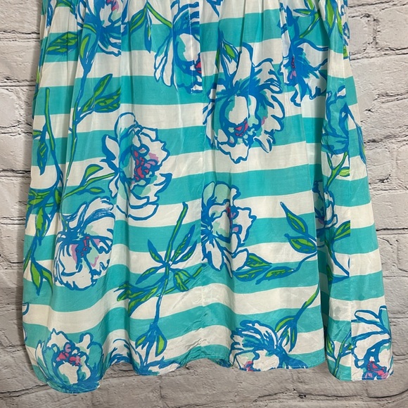 Lilly Pulitzer Shorely Blue Tossing the Line Beaded Silk Blend Langley Dress - Picture 13 of 15